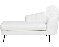 BELIANI ALLIER - Chaise longue - Gebroken wit - Rechterzijde - Bouclé