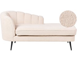 BELIANI ALLIER - Chaise longue - Lichtbeige - Linkerzijde - Bouclé