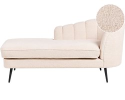 BELIANI ALLIER - Chaise longue - Lichtbeige - Rechterzijde - Bouclé