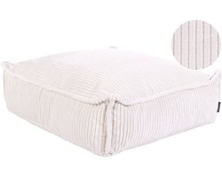 BELIANI ALLOZAI - Vloerkussen - Lichtbeige - Fluweel