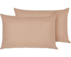 BELIANI ALMYROS - Tuinkussen set van 2 - Zandbeige - 50 x 70 cm - Polyester