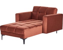 BELIANI ALNES - Chaise longue - Lichtrood - Polyester