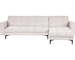 BELIANI ALNES - Hoekbank - Gebroken wit - Linkszijdig - Polyester