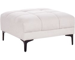 BELIANI ALNES - Ottomaan - Gebroken wit - Polyester