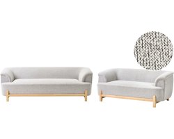 BELIANI ALNOR - Bankenset - Lichtgrijs - Stof