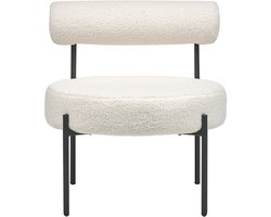 BELIANI ALPHA - Fauteuil - Wit - Bouclé