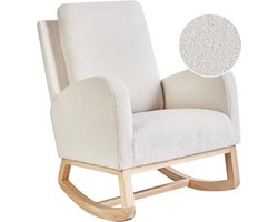 BELIANI ALSTA - Schommelstoel - Gebroken wit - Bouclé