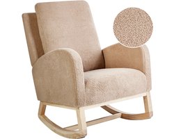 BELIANI ALSTA - Schommelstoel - Lichtbruin - Bouclé