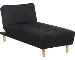 BELIANI ALSTEN - Chaise longue - Zwart - Symmetrisch - Polyester
