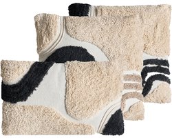 BELIANI ALSTONIA - Sierkussen set van 3 - Zwart/Beige - Katoen