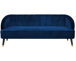 BELIANI ALSVAG - Driezitsbank - Marineblauw - Fluweel