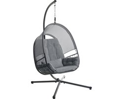 BELIANI ALVIANO - Hangstoel - Donkergrijs - Metaal