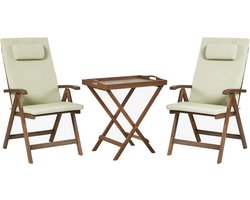 BELIANI AMANTEA PREMIUM - Bistroset - Groen - Acaciahout