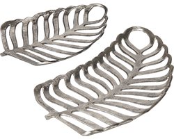 Beliani AMNISOS - Decoratieve schaal - Zilver - Aluminium