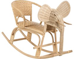 BELIANI AMPOLLINO - Schommelstoel - Natuurlijk - Rotan