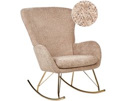BELIANI ANASET - Schommelstoel - Zandbeige - Bouclé