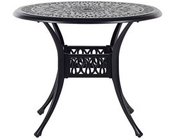 BELIANI ANCONA - Tuintafel - Zwart - 90 x 90 cm - Aluminium