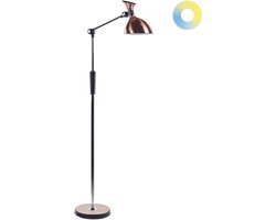 BELIANI ANDROMEDA - Staande lamp - Koper - Synthetisch materiaal