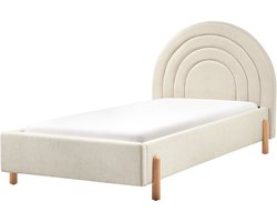 BELIANI ANET - Bed - Beige - 90 x 200 cm - Stof