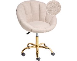 BELIANI ANNABELLE - Bureaustoel - Beige - Bouclé