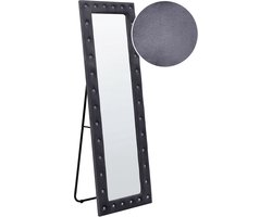 BELIANI ANSOUIS - Staande spiegel - Donkergrijs - Fluweel