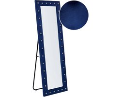 BELIANI ANSOUIS - Staande spiegel - Marineblauw - Fluweel