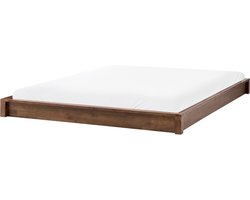 BELIANI ANTRAS - Bed - Donkerbruin - 160 x 200 cm - Rubberhout