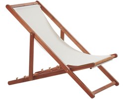 BELIANI ANZIO - Ligbed met 2 vervanghoezen - Gebroken wit - Polyester