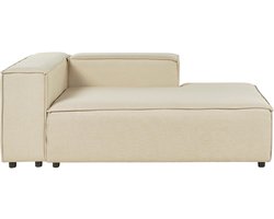 BELIANI APRICA - Chaise longue - Beige - Linnen