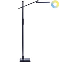 BELIANI AQUARIUS - Staande lamp - Donkergrijs - Synthetisch materiaal