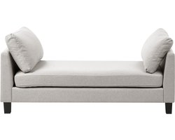 BELIANI ARCHIANE - Chaise longue - Lichtgrijs - Polyester