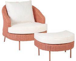 BELIANI ARCILLE - Tuinstoel - Perzik - PE rotan