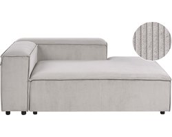 BELIANI ARDAL - Chaise longue - Taupe - Linkszijdig - Corduroy