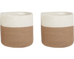 Beliani ARDESEN - Mand set van 2 - Beige - Katoen