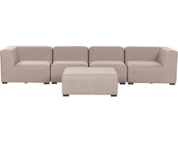 BELIANI AREZZO - Bankenset - Zandbeige - Polyester