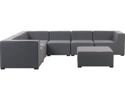 Beliani AREZZO - Loungeset voor 7 - Grijs - Kunststof