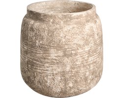 BELIANI ARGOSTOLI - Bloempot - Beige - 44 x 44 x 43 cm - Klei-vezelmengsel