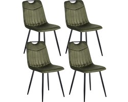 BELIANI ARGYLE - Eetkamerstoel set van 2 - Donkergroen - Fluweel