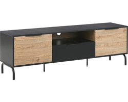 BELIANI ARKLEY - TV-meubel - Zwart - Vezelplaat