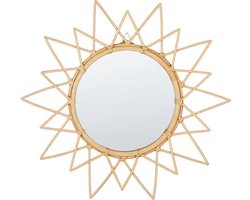 BELIANI AROEK - Wandspiegel - Natuurlijk - Rotan