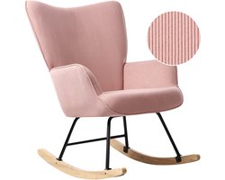 BELIANI ARSET - Schommelstoel - Roze - Bouclé