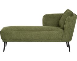 BELIANI ARTHEZE - Chaise longue - Donkergroen - Rechtszijdig - Polyester