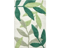 BELIANI ASAN - Badmat - Groen - 60 x 90 cm - Katoen