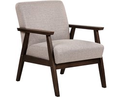 BELIANI ASNES - Fauteuil - Taupe - Polyester