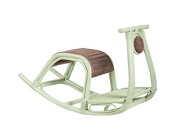 BELIANI ASPRIA - Schommelstoel - Lichtgroen - Rotan
