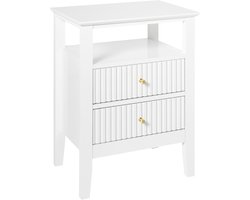 BELIANI ASSISI - Nachtkastje 2 lade - Wit - MDF