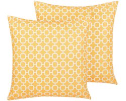 BELIANI ASTAKOS - Tuinkussen set van 2 - Geel - 40 x 40 cm - Polyester