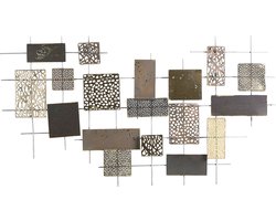 Beliani ASTATINE - Wanddecoratie - Goud - Metaal