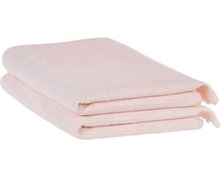BELIANI ATIU - Handdoek set van 2 - Pastelroze - Katoen