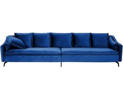 BELIANI AURE - 4-zitsbank - Marineblauw - Fluweel